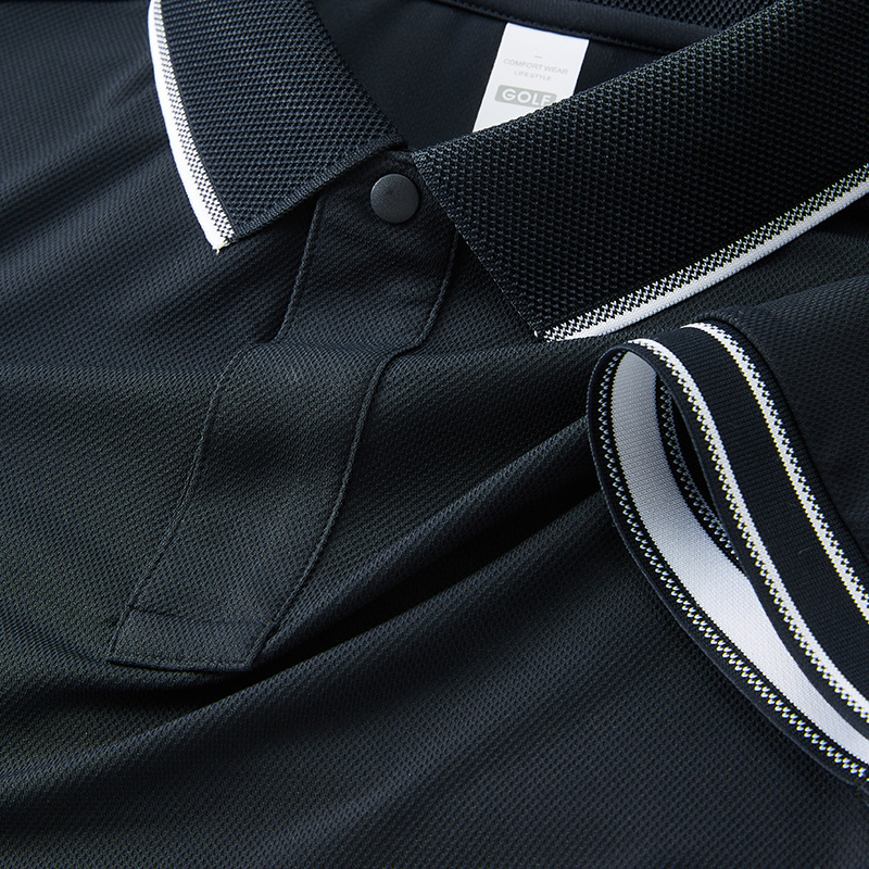 Tricou polo cu mâneci scurte, croială mulată, amestec poliester, uscare rapidă