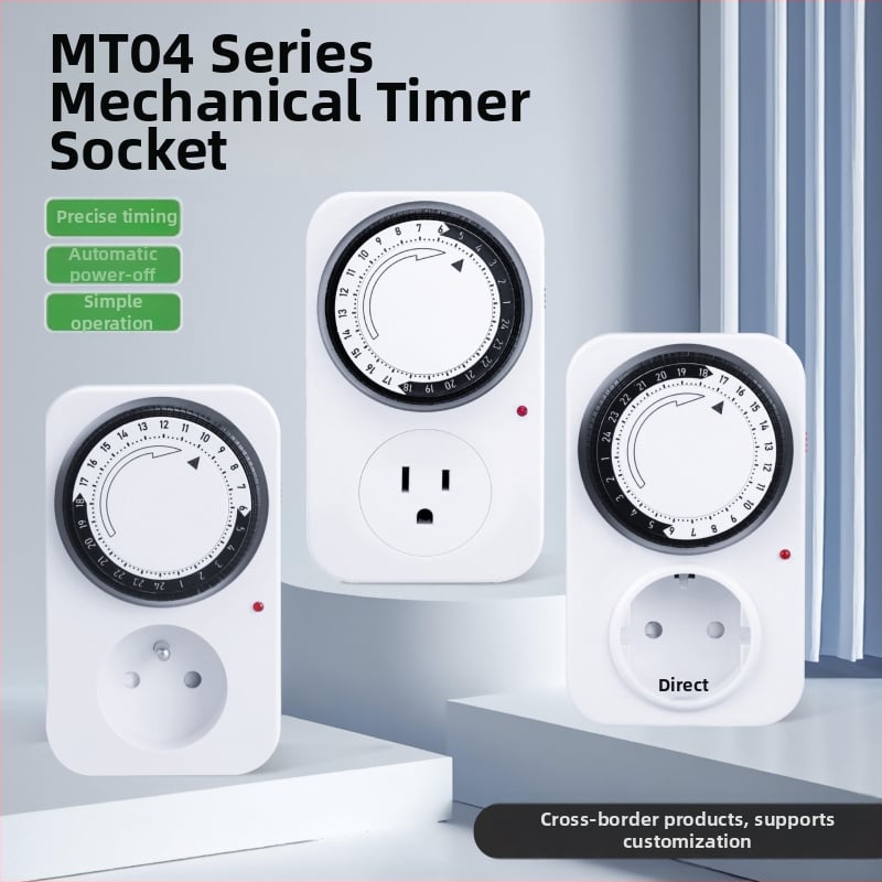 Fan qin 24H mechaninis laikmatis kištukui su apsauga nuo perkrovos ir automatinį maitinimo išjungimą (CE)