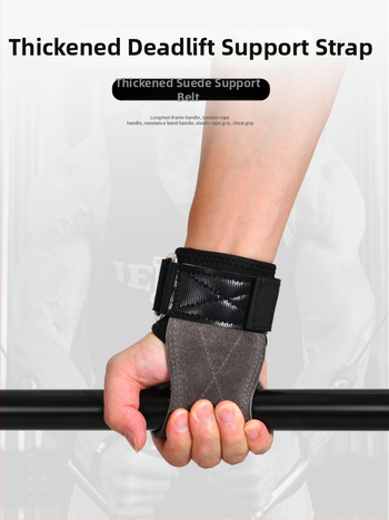 Karvės odos delnų apsaugos pirštinės Deadlift ir Pull-Ups – fitneso įranga, Unisex