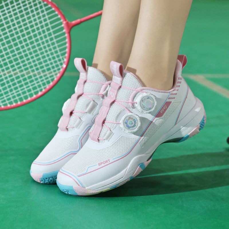 Бадминтон обувки унисекс, нисък връх, горна част от синтетична кожа, мрежеста подплата, подметка от износоустойчива гума