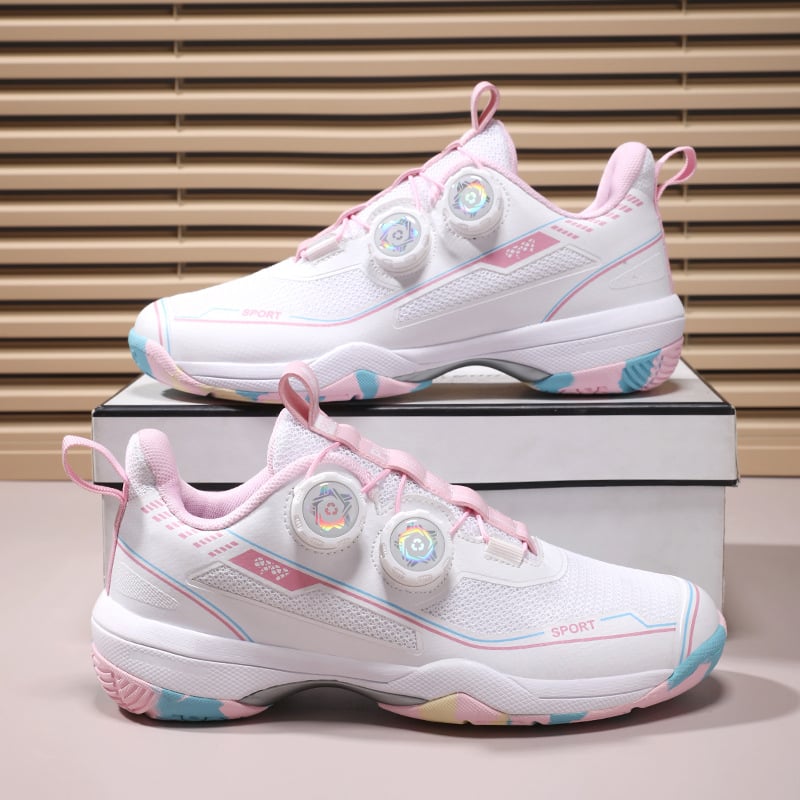 Бадминтон обувки унисекс, нисък връх, горна част от синтетична кожа, мрежеста подплата, подметка от износоустойчива гума