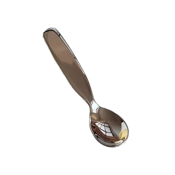 Set vilica i žlica za bebe, 304 nehrđajući čelik, prehrambena kvaliteta, široka drška, polirani završetak