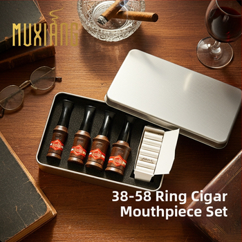 Дървен комплект за устни на пури с филтър, диапазон 38–58 пръстени, персонализируем, код на продукта 2501HT38-58FDLH