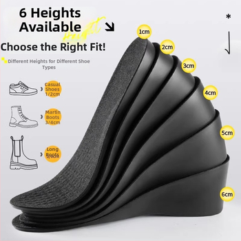 PU vložky na zväčšenie výšky, nasiakajú pot, unisex, do športovej, koženej, čižmovej a bežnej obuvi