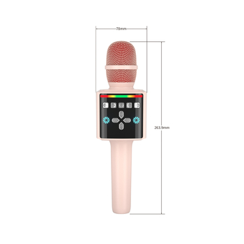 Жичен караоке микрофон за домашна употреба с вграден акумулатор - 8W, 5V, 100Hz-20kHz, SNR ≥85dB, 1200-2000mAh