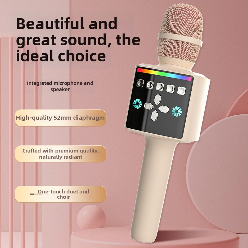 Juhtmega kodukaraoke mikrofon sisseehitatud akuga - 8W, 5V, 100Hz-20kHz, SNR ≥85dB, 1200-2000mAh