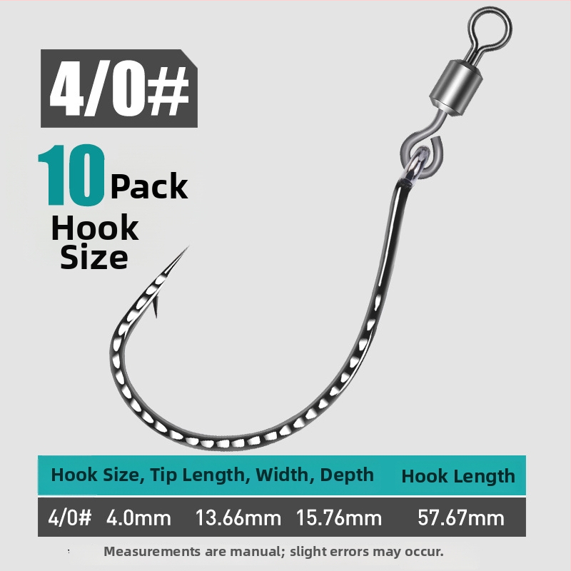 Zivju āķis ar figūras astes gredenu, griežas invertētais dizains, modelis 8003, piemērots upēm, ezeriem un okeāniem