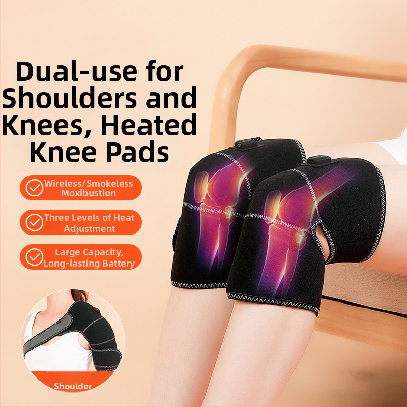 USB šildymo pagalvėlė pečiams ir keliams iš Jessicaqi (6V, 5W, 40-43°C, belaidis valdymas, CE)