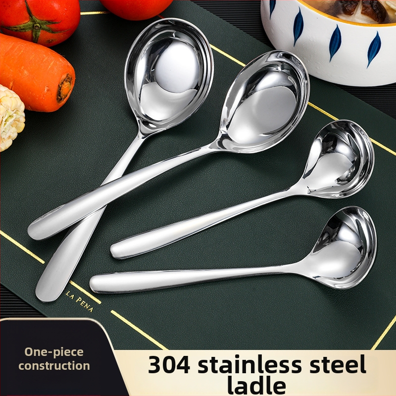 304 nerūdijančio plieno ramen šaukštas virtuvei — aukštos temperatūros atsparumas, nerūdijančio plieno rankena, logotipo spausdinimas, pritaikymas prieinama