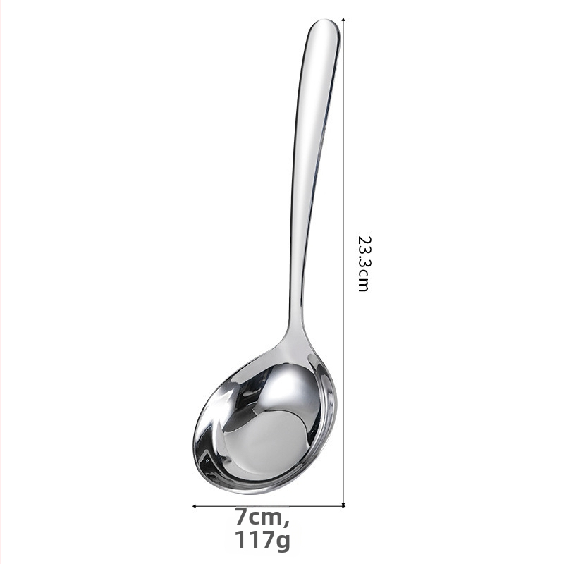 304 nerūdijančio plieno ramen šaukštas virtuvei — aukštos temperatūros atsparumas, nerūdijančio plieno rankena, logotipo spausdinimas, pritaikymas prieinama