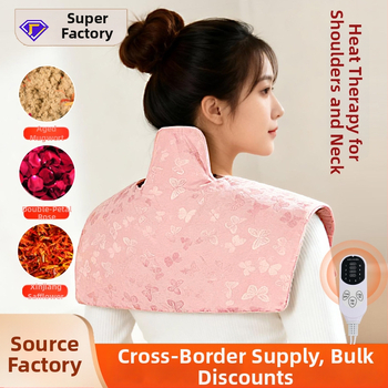 Aiyuantang Pečių ir kaklo druskos šilumos kompresas su elektros šildymu – 60W, 220V, 30–50°C, šilko satino audinys, 0.5kg, 9 temperatūros režimai