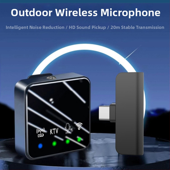 Lapelimikrofon live-ülekannete ja professionaalseks salvestuseks, omnidirektsionaalne, Bluetooth 5.3, sagedusvahemik 20 Hz–20 kHz, SNR ≥60 dB, aku tööaeg 1–3 h