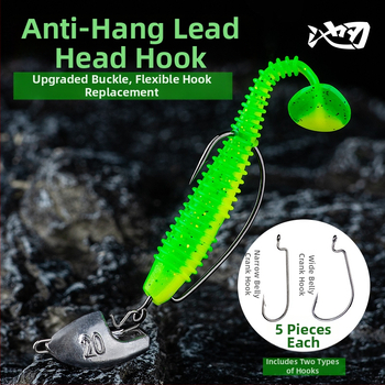 Pool blade āķis ar svina galvu, Nr. 1, upes zvejai, iepakojumā 5000 gab