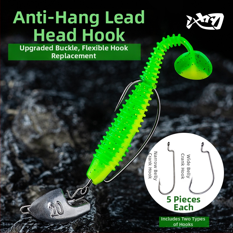 Pool blade āķis ar svina galvu, Nr. 1, upes zvejai, iepakojumā 5000 gab