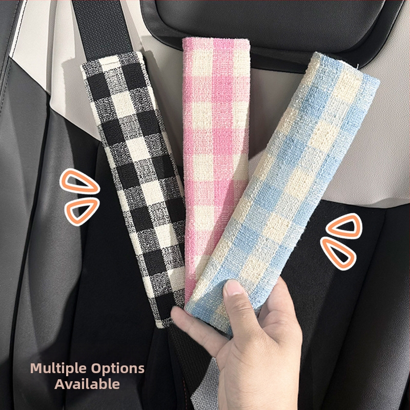 Auto turvavöö õla padi, villane materjal, dekoratiivne aksessuaar Blue Rain bränd, 50 g, logode trükkimine saadaval