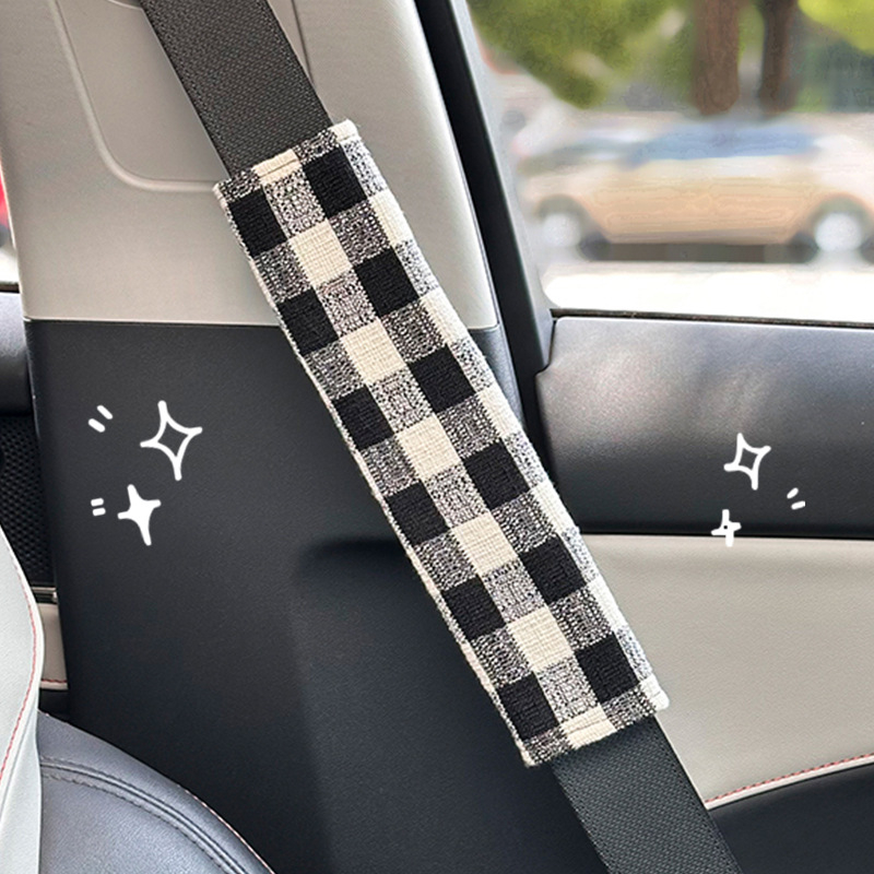 Auto turvavöö õla padi, villane materjal, dekoratiivne aksessuaar Blue Rain bränd, 50 g, logode trükkimine saadaval