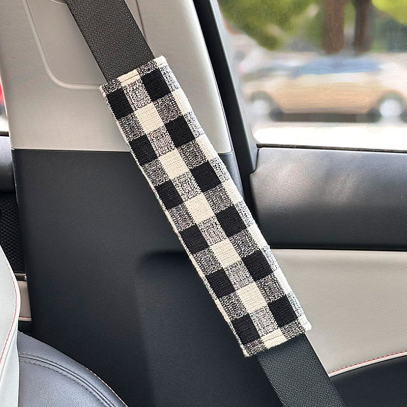 Auto turvavöö õla padi, villane materjal, dekoratiivne aksessuaar Blue Rain bränd, 50 g, logode trükkimine saadaval