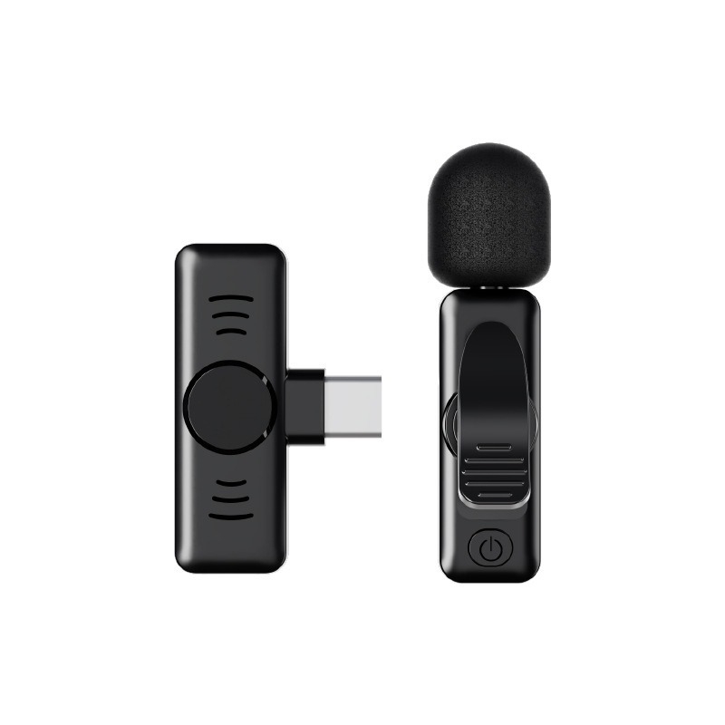 Безжичен лавалер микрофон One-To-Two с интелигентно засичане на звук и намаляване на шума за открито стриймване и кратки видеоклипове — Bluetooth 5.0, вградена батерия 50–100 mAh, SNR ≥60 dB, 20 Hz–20 kHz, живот на батерията 8–12 ч