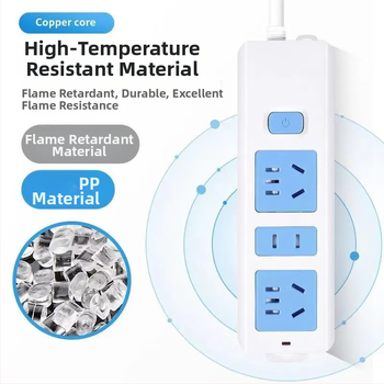 12 lizdų maitinimo juosta su laidu, 10A, 250V, Nacionalinis standartas
