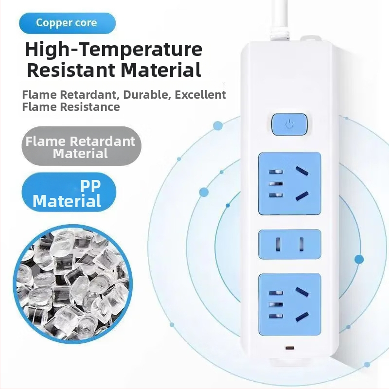 12 kontaktu paplašinātājs ar vadu, 10A, 250V, Nacionālais standarts