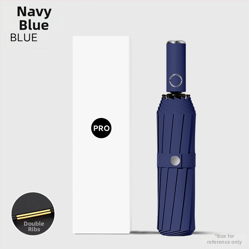 Udas 3 dalių sulankstomas skėtis su 8 šereliais, automatinis atidarymas, plieninis kotas, UPF>50