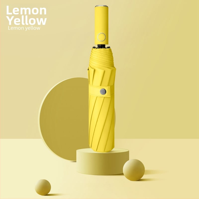 Automatinis sulankstomas skėtis su 10 rėmų, 190T audinys, plieninis strypas, UPF 50+ UV apsauga