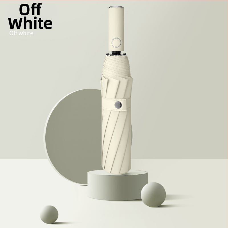 Automatinis sulankstomas skėtis su 10 rėmų, 190T audinys, plieninis strypas, UPF 50+ UV apsauga