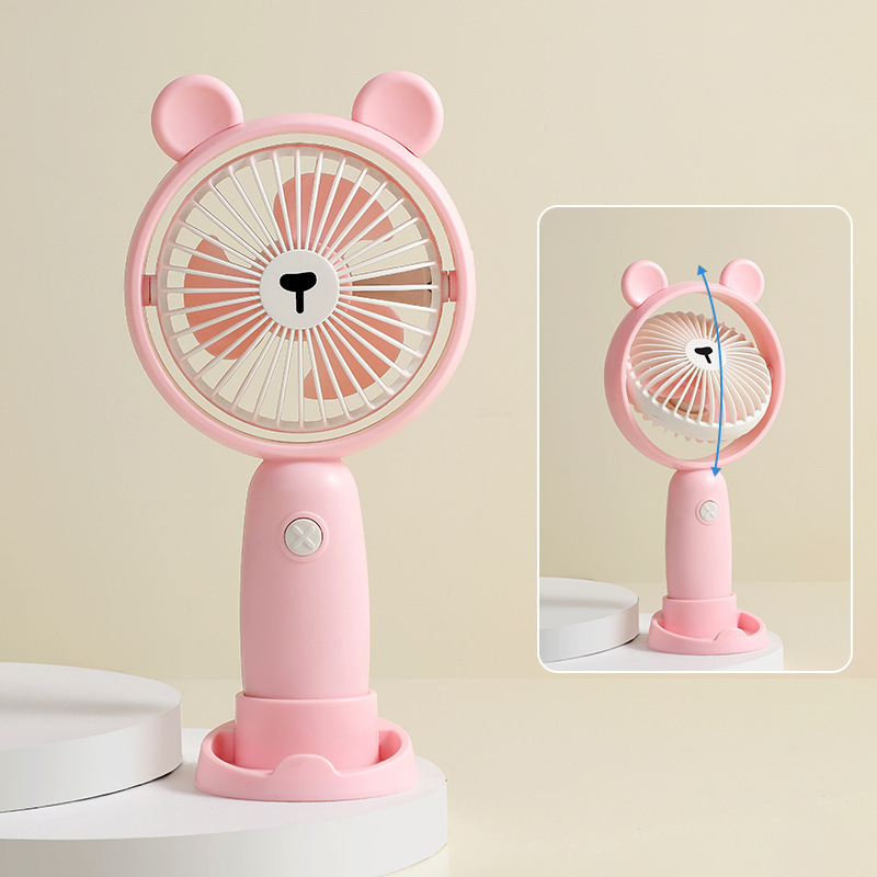 Ručni USB ventilator — mini stolni, ugrađena baterija 1200–2000mAh, 3 lopatice, tiho djelovanje ispod 36 dB, radno vrijeme 8–12 sati