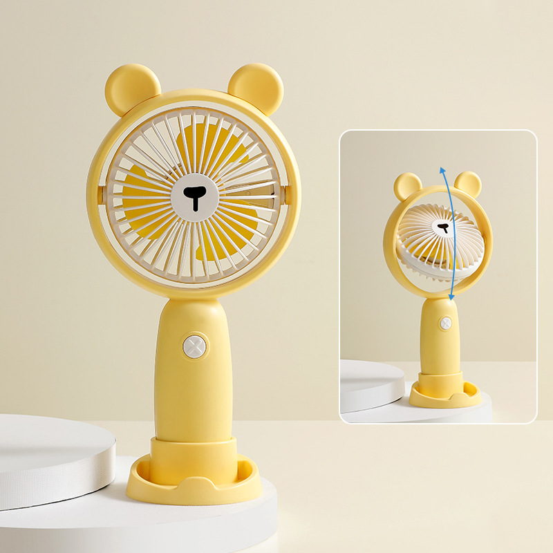 Ručni USB ventilator — mini stolni, ugrađena baterija 1200–2000mAh, 3 lopatice, tiho djelovanje ispod 36 dB, radno vrijeme 8–12 sati