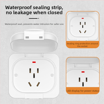 Stienā uzstādāma piecpinīga ārējā ūdensizturīgā uzlādes kontaktligzda ar vāciņu