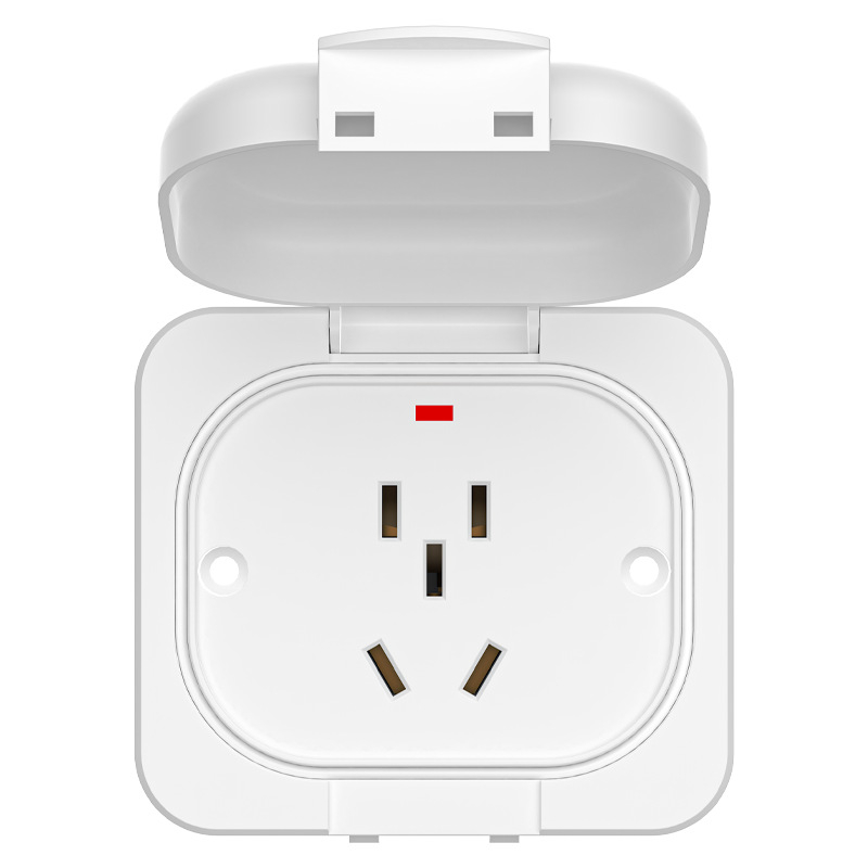 Stienā uzstādāma piecpinīga ārējā ūdensizturīgā uzlādes kontaktligzda ar vāciņu