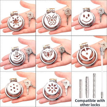 Kovový zámok na penis pre mužov, ručné ovládanie, bez lubrikantu, značka Cherry Fini.