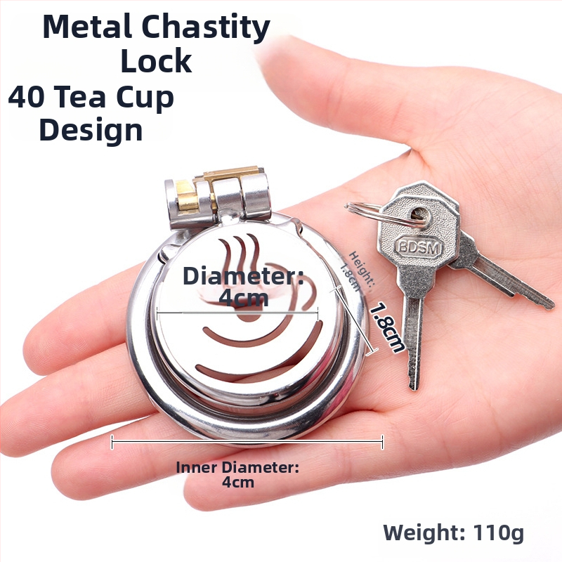 Kovový zámok na penis pre mužov, ručné ovládanie, bez lubrikantu, značka Cherry Fini.