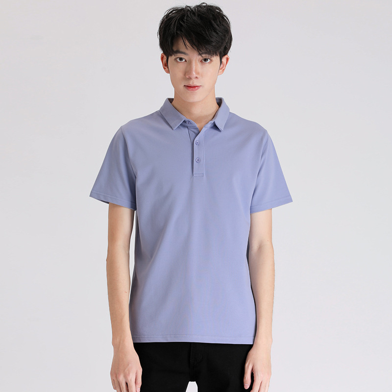 Muška polo majica, korejski stil, kratki rukav, udoban kroj, pamukasta tkanina 96%+