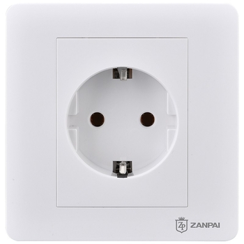 Zan Brand 86 tipa Eiropas standarta sienas kontaktu panelis, 16A, 250V, CE sertifikāts