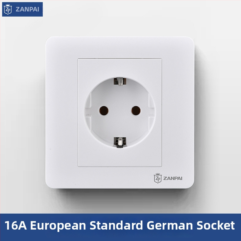 Zan Brand 86 tipa Eiropas standarta sienas kontaktu panelis, 16A, 250V, CE sertifikāts