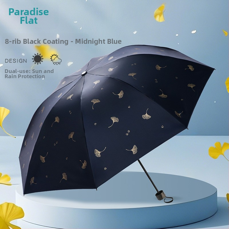 Sulankstomas saulės skėtis UPF50+; 210T poliesterio audinys; 8 plieno rėmai; aliuminio lazda; plieninė rankena