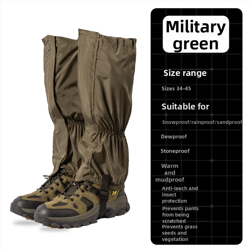 Защита за долен крак за планински туризъм, полиестерно тяло; защита на долния крайник; подходяща за лед и сняг, туризъм и къмпинг.