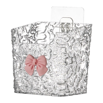 Raft de baie montat pe perete pentru cosmetică și prosoape de față, din plastic, 1 nivel, fără găuri