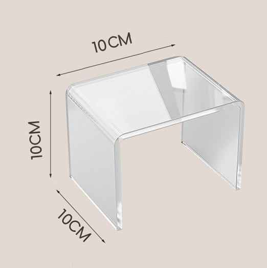 Raft acrilic de birou, spațiu de depozitare transparent, raft de expoziție cu suport pentru pahare, instalare fără montaj, design simplu și modern