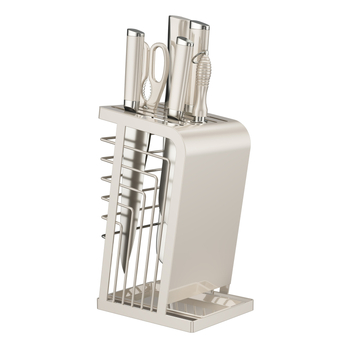Jane Liya suport pentru cuțite din oțel inoxidabil 304 – organizator de bucătărie fără montaj, design simplu și modern, lansat în 2025
