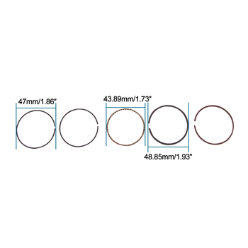 GOOFIT PISZTONGYŰRŰ KÉSZLET Gy6-80-hoz (K082-066), 3 gyűrű, teljes gyűrű, hordó alakú keresztmetszet