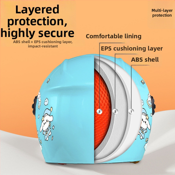 Žieminis vaikiškas šalmas elektromobiliams – ABS, 3C sertifikatas, 3/4 stiliaus, tinkamas vaikams