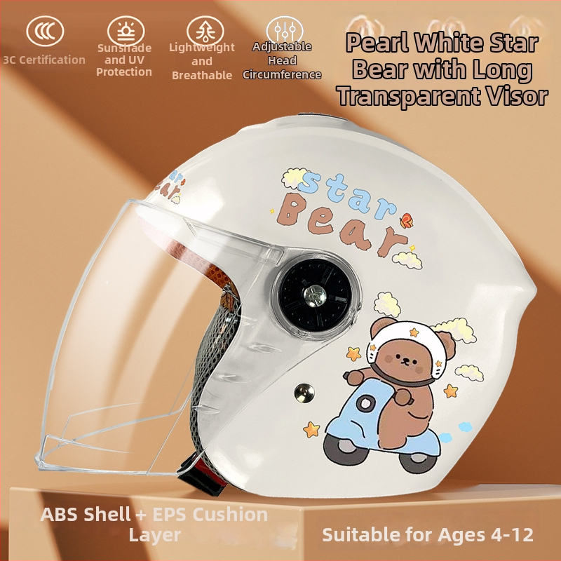 Žieminis vaikiškas šalmas elektromobiliams – ABS, 3C sertifikatas, 3/4 stiliaus, tinkamas vaikams