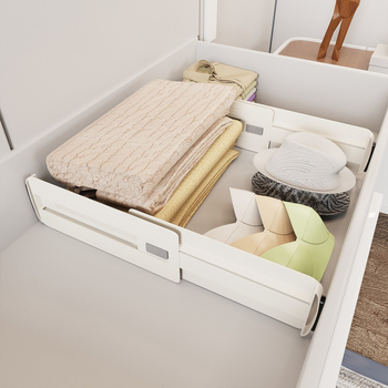 Комплект разделители за чекмеджета за гардероб — пластмасов, японски стил, подово монтиране, едно ниво, за съхранение на дрехи