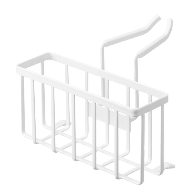 Gushing Flowers Držač za skladištenje sudopera u kuhinji – pokretan, bez montaže, karbonsko čelični, zidni