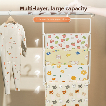 Kokkupandav 4-kihiline plastist beebivannito käterätikute hoiustamise kapp, köiega riputatav