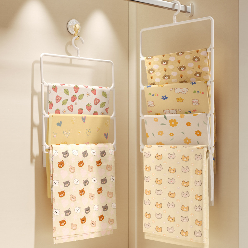 Kokkupandav 4-kihiline plastist beebivannito käterätikute hoiustamise kapp, köiega riputatav