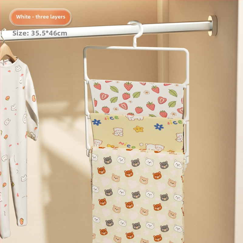 Kokkupandav 4-kihiline plastist beebivannito käterätikute hoiustamise kapp, köiega riputatav