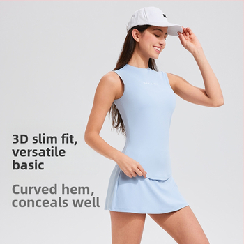 Vesta feminină fără mâneci pentru tenis, uscat rapid, elastică, nylon 84%, potrivită pentru vară, primăvară și toamnă.